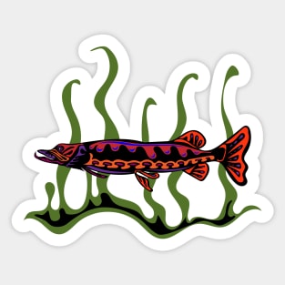 Fish Ojibwe Indigenous WAWEZHI CANADA Sticker